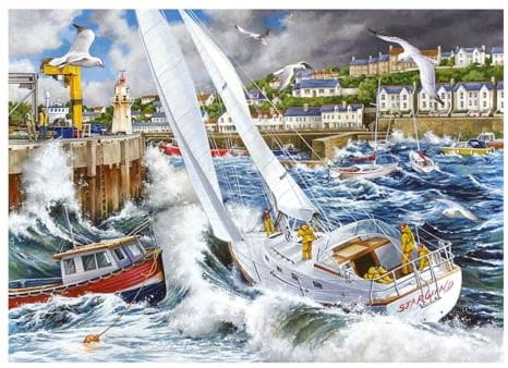 The House of Puzzles Storm Chased Jigsaw - 500 Piece Jigsaws For Adults, Artist Illustrated, Scenic Landscape, Deluxe Puzzle Gifts