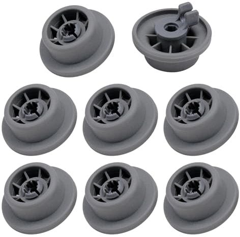 8 Pcs Dishwasher Basket Wheels Lower Wheel Replacement for Bosch Kenmore & Neff Siemens