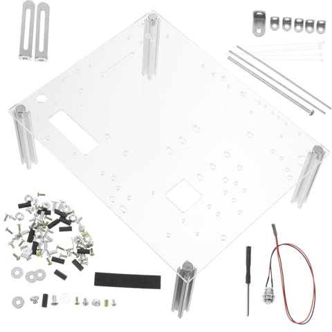 Happyyami 1Set Open Air Computer Case Transparent Frame Chassis for Motherboard Testing Compact Easy for DIY Assembly and Component Troubleshooting