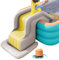Toboggan Gonflable pour - Rampe d'escalade pour Jardin, Jouet D'été Durable | Toboggan Aquatique Facile À Installer avec Marches d'escalade, Piscine Extérieure Sécurisée pour Activités Ludique