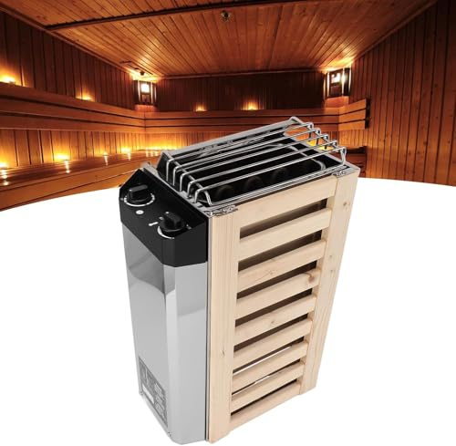 Edelstahl-Saunaofenheizung, 3/3,6 kW elektrischer Saunaofen mit interner Steuerung und Timer, Typ Heizgerät for Saunaraum, for Home Hotel Spa Dampfbad Bad Dusche(3.6kw)