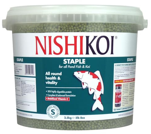 Nishikoi Staple Complete Food for Koi and Pond Fish - Small Pellets - 2.5kg