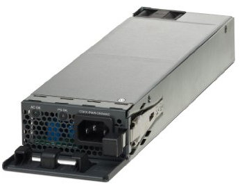 Cisco C3KX-PWR-350WAC= - Fuente de alimentación (350W, 100-240V, 50/60 Hz, 1207 BTU/h, 500000h, Catalyst 3750-X & 3560-X Series) Negro/Gris