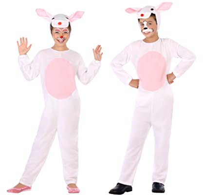 Atosa - 95532 - Costume - Déguisement De Petit Lapin Blanc  7-9 Ans