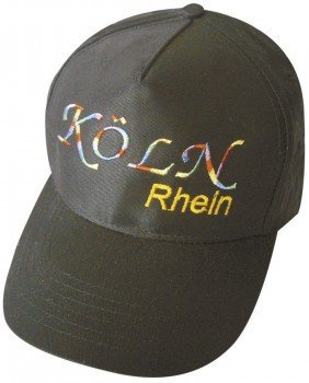 Fan-O-Menal Baseballcap mit Stick - KÖLN RHEIN - 68100 schwarz - Cap Kappe Baumwollcap