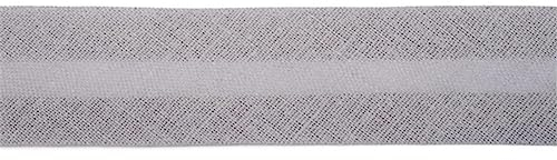 Jajasio Baumwoll Schrägband 25mm breit in 40 Farben, Einfassband Baumwolle Nahtband/Farbe: 38 - grau