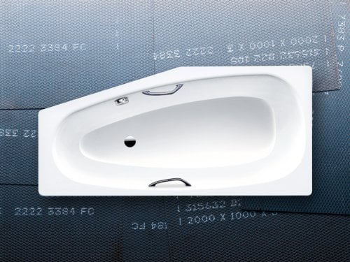 Kaldewei Stahl Badewanne Advantage MINI STAR re 831 Vollantislip 1570x750mm alpinweiss