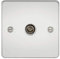 Knightsbridge FP0100PC FP0100 FPAV0100PC Flat Plate 1G Tv Outlet (Non-Isolated) -Polished Chrome, 230 V