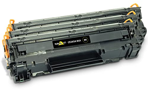 YELLOW YETI CE285A 85A Tonerkartusche Kompatibel mit HP Laserjet Pro M1130 M1132 M1136 M1210 M1212 M1212nf M1217nfw P1100 P1102 P1102w P1106 P1108 Canon I-Sensys LBP-6000 MF-3010 Schwarz, 3 Stück