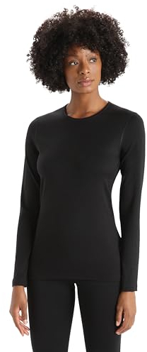 Icebreaker Damen Funktionsshirt 200 Oasis LS Crewe, Black, M, 104375001M