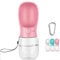 COTOP Portable Dog Water Bottle 350/550ml, Pet Water Dispenser Antibacterial Food Grade Leak Proof Dog Cat Travel Drink Bottle Bowl, Pet Outdoor Drinking Cup Dog Gift (350ml, Pink)