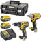DEWALT DCK2077P2T - Juego de Taladro-Destornillador (DCD791), Llave Impacto (DCF894), Batería de litio de 18 V (2 baterías de 5 Ah) y Maletín TSTAK II