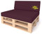 Pillows24 - Palettenkissen 2-teiliges Set | Palettenauflage für Palettensofa | Rückenkissen & Sitzkissen für Europaletten | Palettenmöbel für Indoor & Outdoor mit UV-beständig | Made in EU | Pflaume