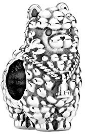 Bellestory Flauschiger Lama-Charm, Sterlingsilber, Tier-Alpaka-Glocke, passend für europäische Armbänder