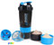 VECH Protein Shaker Bottle,GYM Shaker Cup for Protein Shakes, 16oz Shake Bottle with Ball and Storage Compartment,Leak-Proof,BPA Free (Blue)
