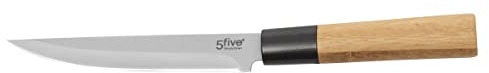 5five - couteau utilitaire black bambou lame 13,8cm