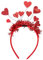 Beaupretty Herz Stirnband Glitzer Herz Rot Lametta Haarband Haarreif Haarbügel Haarschmuck Foto Requisiten für Valentinstag Hochzeit Geschenk Dekoration