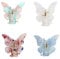 4 Pcs Butterfly Hair Claw Clips Vintage Hair Clamps Non-slip Hair Claw Jaw Clips Hair Catcher Barrette Head Piece for Women Girls Fashion Accessories Headwear