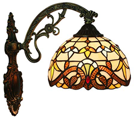 Wohnzimmer Wandlampen Tiffany Lamp Vintage Mini Wandbeleuchtung Arbeitszimmer Eingang Balkon Leselampe am Bett Wandleuchte Warmweiß Helligkeit Innenbeleuchtung Schlafzimmerlampe Flurlampe Retrolampe