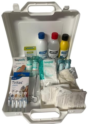 Sumedtec - Botiquín maletín Mediano Primeros Auxilios con doble cierre seguridad, Kit de Supervivencia, Militar, para Coche, Hogar, Trabajo, Campamento, Senderismo, Viajes, con Antiséptico