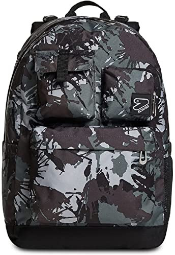 Zaino Scuola Seven Militare Camo Reversibile 44x33x16 cm con Cuffie Wireless e Pennarelli con Portachiavi Omaggio