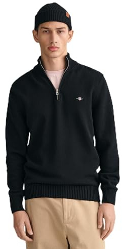 GANT Mens Cotton Half Zip Long Sleeve