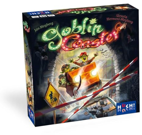 HUCH! | Goblin Coaster | kooperative Spiele | Familienspiele ab 8 Jahre | Spielspaß für die ganze Familie | Schnelligkeits-Spiel | Baut einen Dungeon für die Goblins | Für 2-6 Spieler ab 8 Jahren