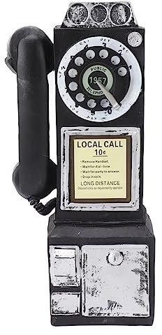 Retro-Wandtelefone, Wählscheiben-Festnetztelefonmodell, Wandbehang-Kunsthandwerksornamente, Klassische Vintage-Telefon-Requisiten, Dekoration Im Alten Stil für Zuhause, Café, Bar