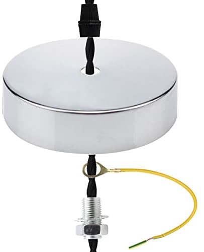 JMWYH Baldachin-Kit für Deckenleuchte Gold Deckenbaldachin-Kit 4,7 Zoll für Pendelleuchte Deckenlampenmontage Hardware Kronleuchter Baldachin-Kits Hängelampen Deckenplatte für Leuchten (Silber