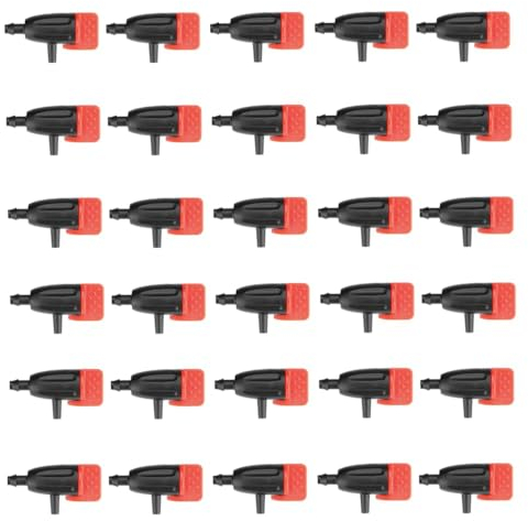30 Piezas Goteros de Riego Ajustables con Micro Gota, 1/4 Inch Micro Aspersores de Riego AutomáTico, JardineríA Flujo de Cabeza de Goteo