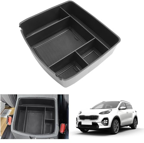 GAFAT Compatibile con Kia Sportage QL 2016-2021 (Cambio Manuale) Scatola Portaoggetti, Sportage 2020 Bracciolo Centrale Organizer Vassoio, Vano Portaoggetti, Sportage QL Accessori