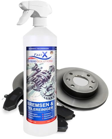 FASTX LIQUIDSOLUTIONS Profi Bremsen- & Teilereiniger Pro in 1L Sprühflasche – Acetonfrei & Schonend, Ideal für Werkstatt & Hobby