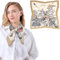 Bezioner Seidentuch 100% Maulbeerseide Schal Damen Seidentuch Haare 68x68cm Bandana Halstuch Quadratisch Kopftuch Mädchen Beige