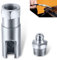 jokormo 1 Stück Automotive 90 Grad Push-Fit Schlitz-rechtwinkliges Fettdüsengelenk, Fettverbinder mit 1/8 Zoll NPT-Gewinde, Fettpressen-Adapter, Universal für Autos, Fettkupplungszubehör (Silber)