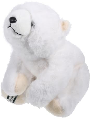 VICASKY Eisbär Liegend Tierpuppe Plüschtier Cartoon Tierpuppe Tierplüschkissen Für Sofa Tierkissen Rückenkissen Dekorative Tierkissen