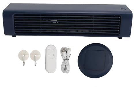 Ventilador de Torre Oscilante, Ventilador de Mesa de Escritorio sin Aspas con 3 Velocidades, Ventiladores Silenciosos con Control Remoto y Ganchos, Ventilador de Pie de Escritorio
