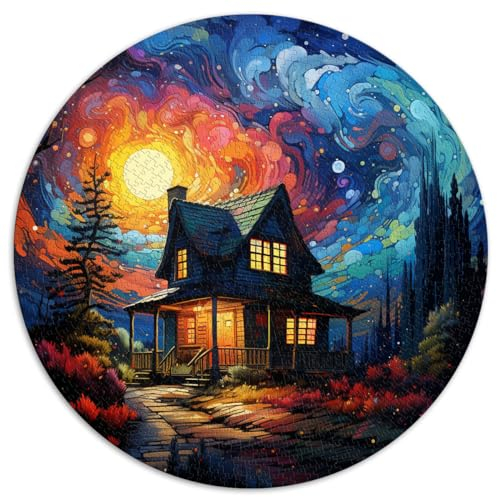 1000-teiliges Puzzle für Erwachsene, „Haus unter der Milch“, kreatives rundes Puzzle, geeignet für Erwachsene und Kinder ab 12 Jahren, Kartonpuzzle, Lernspiel, Herausforderungsspielzeug.