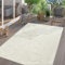 TT Home In-& Outdoor Teppich Wetterfest Balkon Küche Wohnzimmerteppich Boho Motiv Floral Unifarben Blätter Palmen Moderne Deko, Größe:200 cm Rund