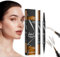2-in-1 Eyebrow Pencil, Microblading Waterproof Eyebrow Pen with 4 Fork and Brow Brush for Create Natural and Long Lasting Eyebrow Fine Stroke Makeup (Dark Brown)
