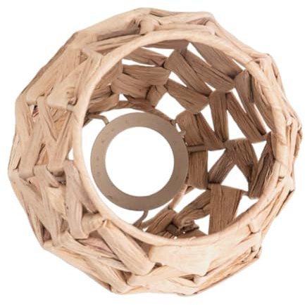 Amosfun Abat-jour Tissé En Jacinthe Rustique Abat-jour Mural Culot E27 Fait À La Main Pour La Décoration Intérieure