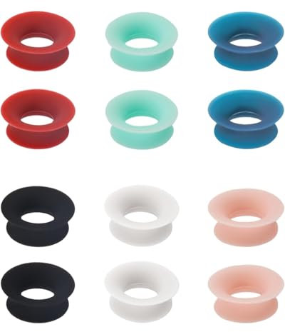 KGDUYC 12 Stück Mute Style Pack für Ohrstöpsel, Silikon Ohrstöpsel Mute Insert Style Pack Ohrstöpsel Daily Control Bundle - 6 Farben