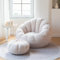 Sofdicht Bean Bag Sitzkissen Sessel Bodenkissen Aufbewahrungstasche (Nur Cover) Große Sitzsack Sitzkissen-Hülle - Indoor wie Outdoor Lounge Gamer Sitzsack Sessel,Weiß