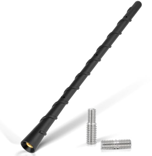 Bingfu Antenne Radio Voiture Antenne Autoradio FM Dab 23 cm Support de Toit Remplacement pour Voitures, Camions, SUV, Vis M5.0 M6.0