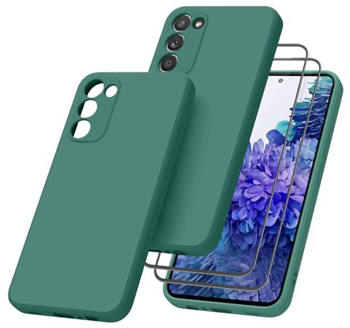 Wanme Cover per Samsung Galaxy S20 Fe con 2Pezzi Vetro Temperato, Custodia in Silicone Case Completa del Guscio Protettivo per Galaxy S20 Fe con Pellicola Proteggi Schermo