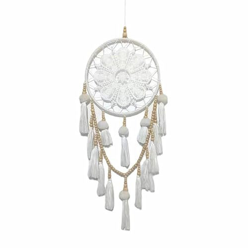 Makramee Traumfänger, Boho Wand hängenden Traumfänger mit Quaste gewebt Traumfänger Ornament für Home Schlafzimmer Wohnzimmer Hochzeit.