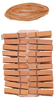 Holz-Wäscheklammern, Federclip zum Aufhängen von Kleidung, Fotopapier, Wäscheklammern, Bastelprojekt für Kinder, 20 Stück