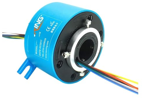 Through Hole Slip Ring 2/6/12/18/24 Channels 2A/5A/10A Current Slipring Hollow Rotate Connector Hole 8-100mm Conductive Rings(20X42mm 12CH 2A)