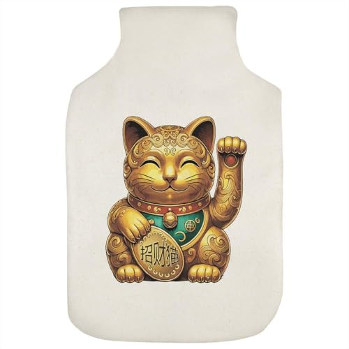 Azeeda 'Chinese Lucky Cat' Hot Water Bottle Cover (HW00039335)
