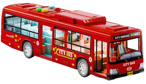 Generico Giocattolo Per Autobus Urbani, Grandi Di Stagecoach Della Città, Veicoli Da Gioco Educativo, Modello Auto A Batteria Con Musica E Porte Aperte Il Complea