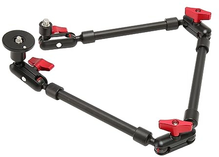 XCHYEAM 31in Adjustable Articulating Arm Camera Mount, Articulating Friction Arm with 1/4in 3/8in Thread, 360 Degree Rotation for DSLR Camera Phone Monitor Webcam, Aluminum Alloy